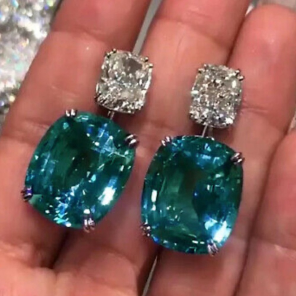 New Sterling silver diamond earrings